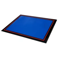 Modrá antibakteriální vstupní rohož (lem - 4 strany) pro vysokozdvižné vozíky a pro pěší koridory FLOMA - 132 cm x 132 cm x 3 mm