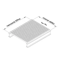 Ocelový pozinkovaný svařovaný podlahový rošt (30/3, 34/38) FLOMA - délka 100 cm, šířka 100 cm, výška 3 cm