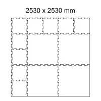 Černá gumová podlahová deska (puzzle - okraj) FLOMA FitFlo SF1050 - délka 95,6 cm, šířka 95,6 cm, výška 0,8 cm