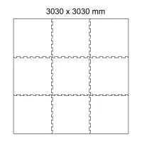 Černá gumová podlahová deska (puzzle - okraj) FLOMA FitFlo SF1050 - délka 47,8 cm, šířka 47,8 cm, výška 0,8 cm