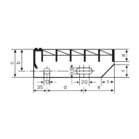 Kovový pozinkovaný protiskluzový schodišťový stupeň (30/3, 34/38) FLOMA SteelStep - šířka 100 cm, hloubka 30,5 cm, výška 3 cm