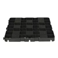 Černý gumový blok pro zatravňovací dlažbu N40 PRO - délka 6,4 cm, šířka 6,4 cm, výška 3,5 cm