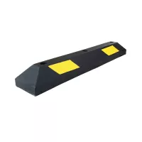 Černo-žlutý gumový reflexní parkovací doraz FLOMA PS-02 - 90 x 15 x 10,5 cm