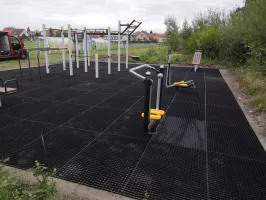 Gumová certifikovaná zatravňovací rohož FLOMA FlexMat - délka 100 cm, šířka 150 cm, výška 2,3 cm