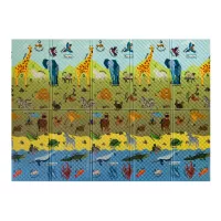 Pěnová skládací dětská hrací podložka Casmatino ABC Animals - délka 200 cm, šířka 140 cm, výška 1 cm F