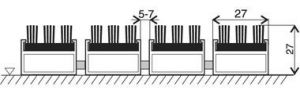 Hnědá hliníková kartáčová venkovní vstupní rohož FLOMA Alu Super - délka 150 cm, šířka 100 cm, výška 2,7 cm