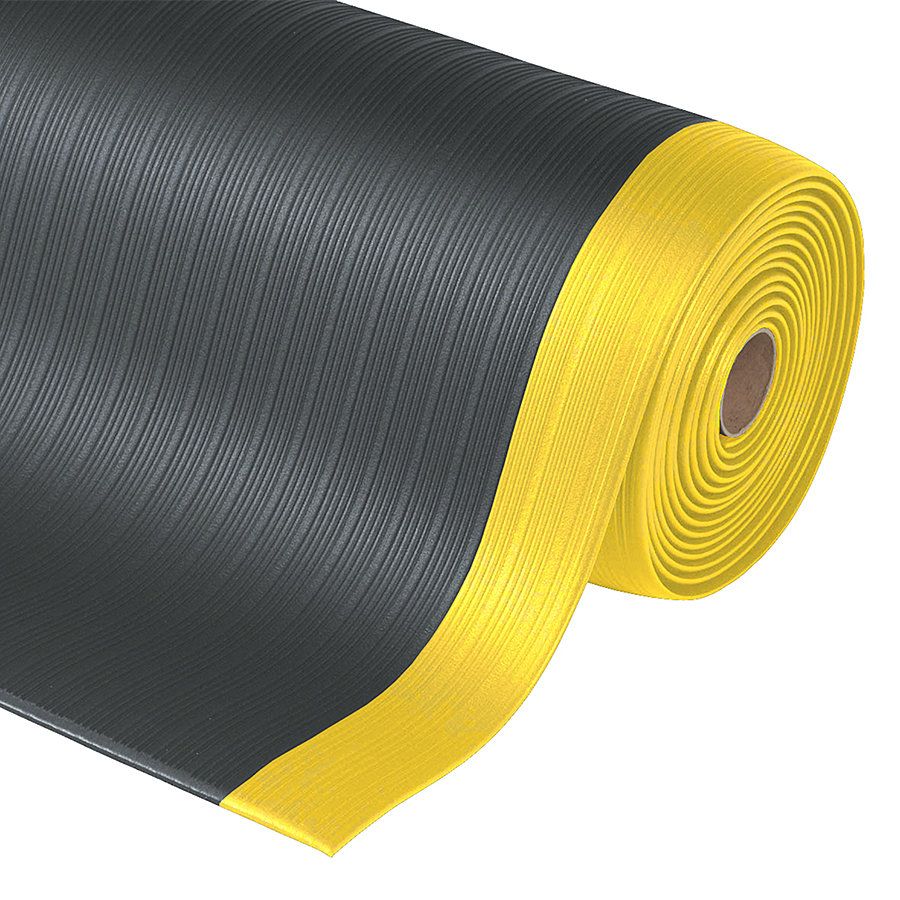 Černo-žlutá protiúnavová rohož (role) Airug Plus - délka 18,3 m, šířka 60 cm, výška 0,94 cm F