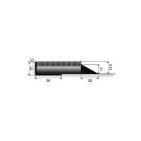 Černá textilní zátěžová vstupní rohož FLOMA Catrine - délka 79 cm, šířka 70 cm, výška 1,35 cm